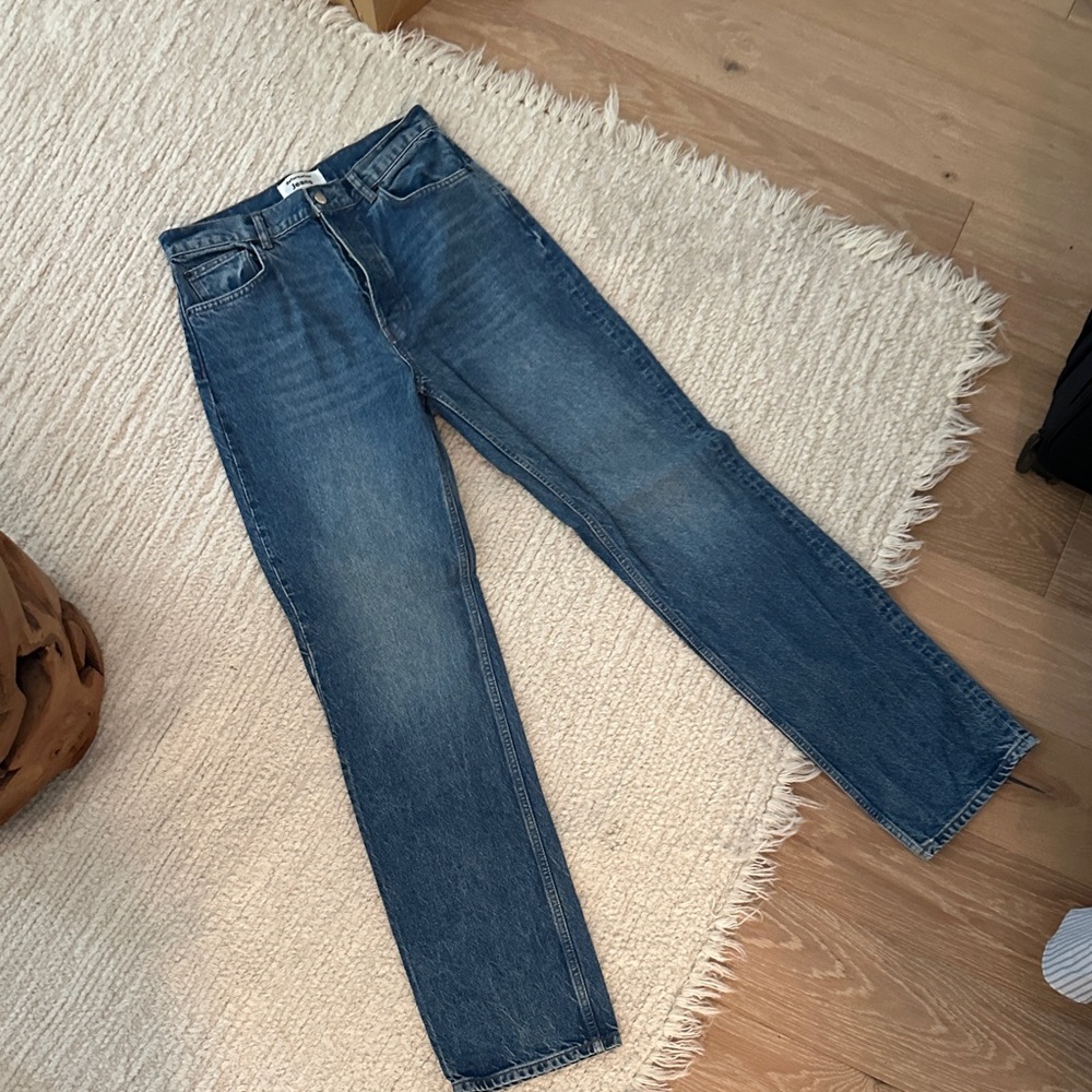 Reformation Women's Straight Leg Blue Jeans